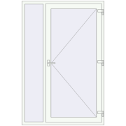 Entrance doors 1400x2100 mm DOOR KORSA ENERGY-SAVING REHAU SYNEGO RAL 9016 Traffic white two-sided Entrance doors 1400x2100 mm DOOR KORSA ENERGY-SAVING REHAU SYNEGO RAL 9016 Traffic white two-sided