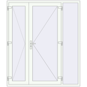Entrance doors 1800x2100 mm DOOR KORSA ENERGY-SAVING REHAU SYNEGO