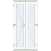Internal doors 1000x2010 mm INTERIOR door (Т94/60) opens to the outside RAL 9016 Traffic white two-sided Internal doors 1000x2010 mm INTERIOR door (Т94/60) opens to the outside RAL 9016 Traffic white two-sided