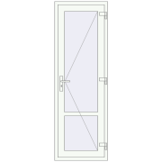 INTERIOR door (Z74/60) opens  inside 700x2100 mm RAL 9016 Traffic white two-sided