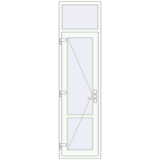 INTERIOR door (Z74/60) opens inside 645x2400 mm RAL 9016 Traffic white two-sided INTERIOR door (Z74/60) opens inside 645x2400 mm RAL 9016 Traffic white two-sided