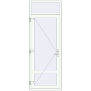 INTERIOR door (Т94/60) opens to the outside 850x2350 mm RAL 9016 Traffic white two-sided