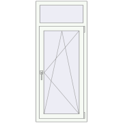 KORSA BASE (Euro-Design 60) 650x1530 mm RAL 9016 Traffic white two-sided