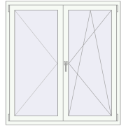 KORSA ENERGY-SAVING (SYNEGO MD) 1300x1390 mm RAL 9016 Traffic white two-sided