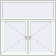 KORSA BASE (Euro-Design 60) 1500x1500 mm RAL 9016 Traffic white two-sided