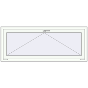 Tilt-and-Turn 1540x620 mm KORSA BRILLANT RAL 9016 Traffic white two-sided