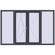 KORSA BRILLANT 2000x1295 mm ANTHRACITE_GREY_STRUKTURAL two-sided