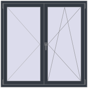 KORSA BRILLANT 1400x1400 mm ANTHRACITE_GREY_STRUKTURAL two-sided