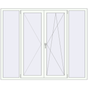 KORSA BRILLANT 2000x1650 mm RAL 9016 Traffic white two-sided