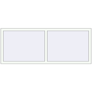 Tilt-and-Turn 1842x724 mm KORSA ENERGY-SAVING (SYNEGO MD) RAL 9016 Traffic white two-sided