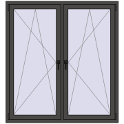 KORSA STANDARD (Euro 70) 1450x1570 mm BASALT_GREY two-sided