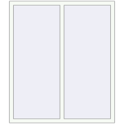 Tilt-and-Turn 1300x1500 mm KORSA STANDARD (Euro 70) RAL 9016 Traffic white two-sided