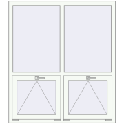 KORSA BASE (Euro-Design 60) 1300x1480 mm RAL 9016 Traffic white two-sided