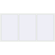 Tilt-and-Turn 3000x1550 mm KORSA STANDARD (Euro 70) RAL 9016 Traffic white two-sided