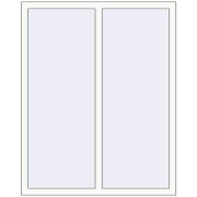 Tilt-and-Turn 1170x1450 mm KORSA BASE (Euro-Design 60) RAL 9016 Traffic white two-sided