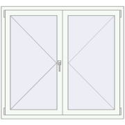 KORSA BRILLANT 1340x1230 mm RAL 9016 Traffic white two-sided