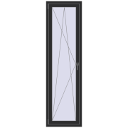 Tilt-and-Turn 600x2100 mm KORSA ENERGY-SAVING (SYNEGO MD) BLACK_STRUCTURAL two-sided