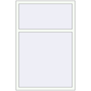Tilt-and-Turn 1000x1500 mm KORSA STANDARD-RENOVATION (Euro 70) RAL 9016 Traffic white two-sided