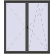 KORSA STANDARD (Euro 70) 2000x2300 mm BASALT_GREY two-sided