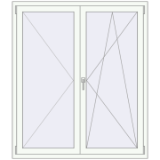 KORSA BASE (Euro-Design 60) 1325x1535 mm RAL 9016 Traffic white two-sided