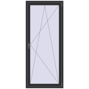 KORSA BASE (Euro-Design 60) 860x2000 mm ANTHRACITE_GREY_GLATT two-sided