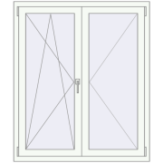 KORSA STANDARD (Euro 70) 1114x1340 mm RAL 9016 Traffic white two-sided