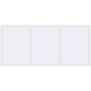 Tilt-and-Turn 3000x1360 mm KORSA STANDARD (Euro 70) RAL 9016 Traffic white two-sided