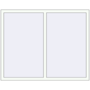 Tilt-and-Turn 1500x1200 mm KORSA BASE (Euro-Design 60) RAL 9016 Traffic white two-sided