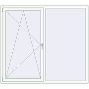 KORSA ENERGY-SAVING (SYNEGO MD) 1750x1620 mm RAL 9016 Traffic white two-sided