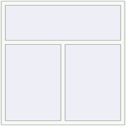 Tilt-and-Turn 1500x1500 mm KORSA BRILLANT RAL 9016 Traffic white two-sided