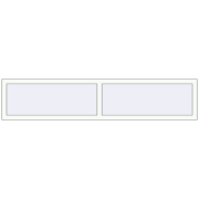 Tilt-and-Turn 2100x440 mm KORSA ENERGY-SAVING (SYNEGO MD) RAL 9016 Traffic white two-sided
