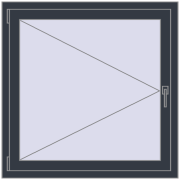 KORSA STANDARD (Euro 70) 1000x1000 mm ANTHRACITE_GREY_STRUKTURAL two-sided