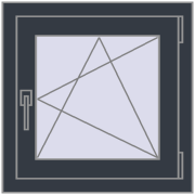 KORSA BRILLANT 600x600 mm ANTHRACITE_GREY_STRUKTURAL two-sided