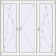 KORSA BASE (Euro-Design 60) 1800x1800 mm RAL 9016 Traffic white two-sided