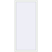 Tilt-and-Turn 880x1980 mm KORSA BASE (Euro-Design 60) RAL 9016 Traffic white two-sided