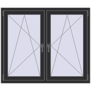 KORSA STANDARD (Euro 70) 1300x1100 mm ANTHRACITE_GREY_GLATT two-sided