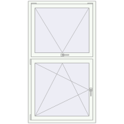 KORSA BASE (Euro-Design 60) 1000x1800 mm RAL 9016 Traffic white two-sided