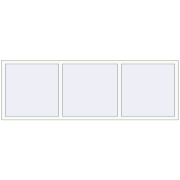 Tilt-and-Turn 2453x825 mm KORSA ENERGY-SAVING (SYNEGO MD) RAL 9016 Traffic white two-sided