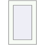 KORSA BASE (Euro-Design 60) 325x500 mm RAL 9016 Traffic white two-sided