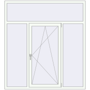 KORSA BRILLANT 1685x1840 mm RAL 9016 Traffic white two-sided