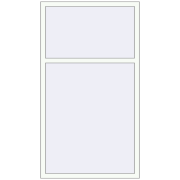 Tilt-and-Turn 1029x1842 mm KORSA ENERGY-SAVING (SYNEGO MD) RAL 9016 Traffic white two-sided