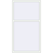 Tilt-and-Turn 1005x1845 mm KORSA STANDARD (Euro 70) RAL 9016 Traffic white two-sided