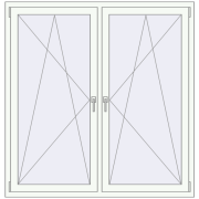 KORSA STANDARD (Euro 70) 1450x1570 mm RAL 9016 Traffic white two-sided