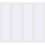 KORSA BASE (Euro-Design 60) 2000x1800 mm RAL 9016 Traffic white two-sided