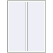 Tilt-and-Turn 1100x1500 mm KORSA BRILLANT RAL 9016 Traffic white two-sided