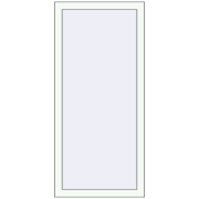 Tilt-and-Turn 645x1260 mm KORSA ENERGY-SAVING (SYNEGO MD) RAL 9016 Traffic white two-sided