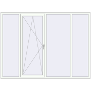 KORSA BASE (Euro-Design 60) 2355x1750 mm RAL 9016 Traffic white two-sided