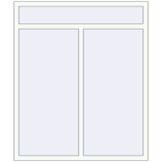 Tilt-and-Turn 1400x1660 mm KORSA STANDARD (Euro 70) RAL 9016 Traffic white two-sided