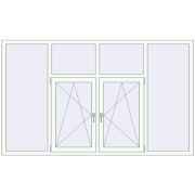 KORSA BASE (Euro-Design 60) 2430x1460 mm RAL 9016 Traffic white two-sided