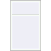 Tilt-and-Turn 930x1530 mm KORSA BRILLANT RAL 9016 Traffic white two-sided